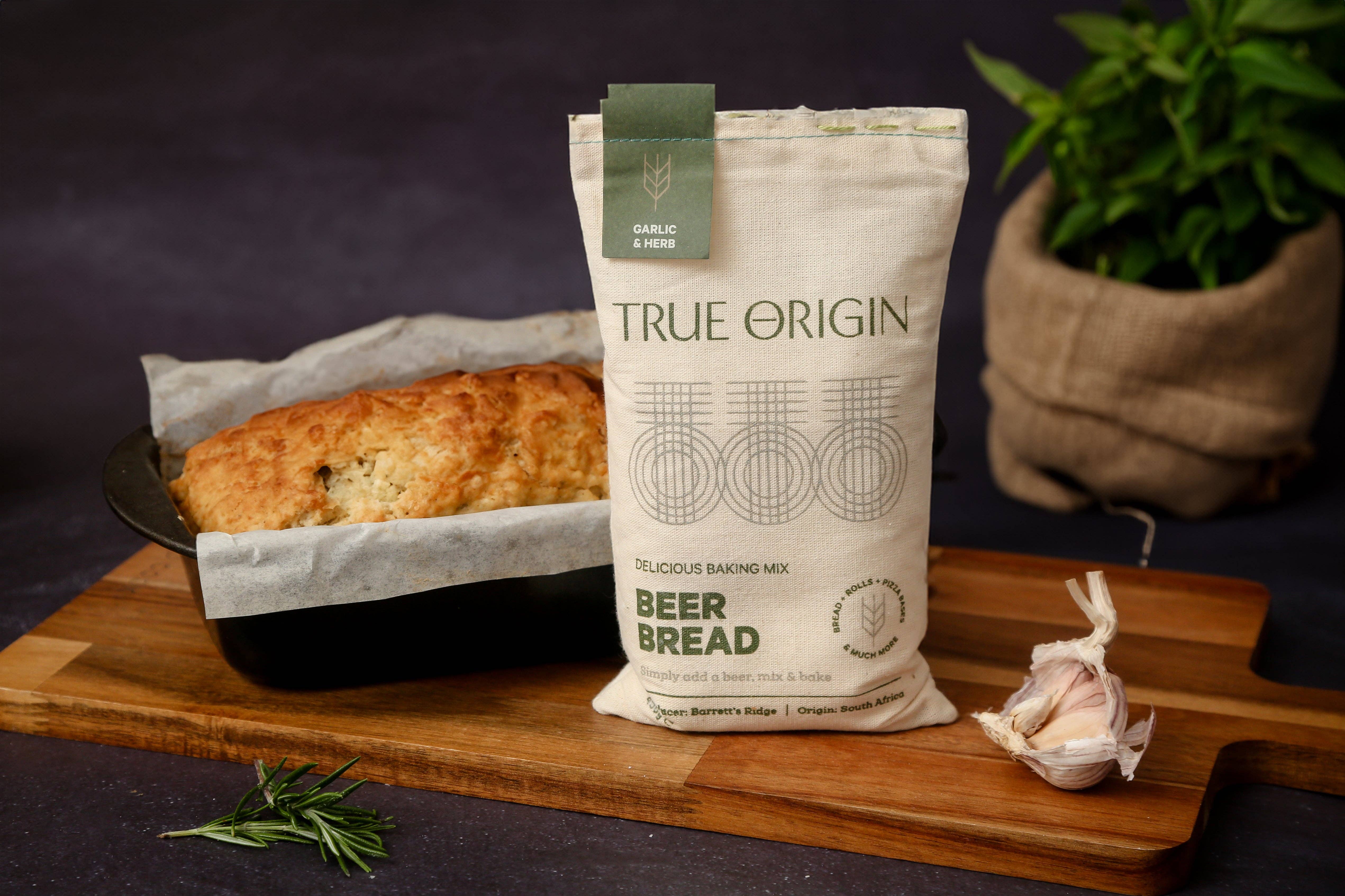 True Origin Foods – wholesale Bread mix – Garlic & Herb Beer Bread (450g)8