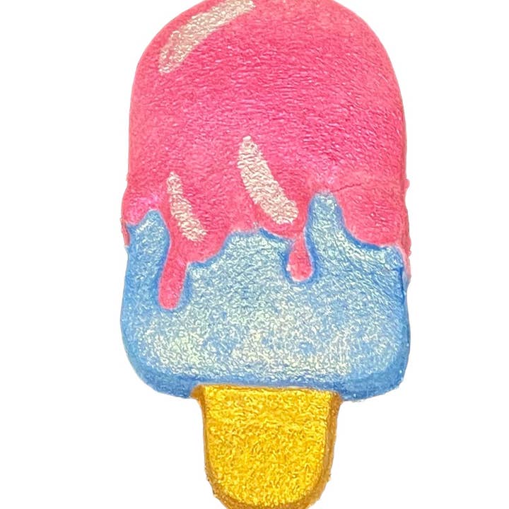 Badbom met tropische mango- en limoen-ijslolly voor wholesale door Amelia rose bath creations