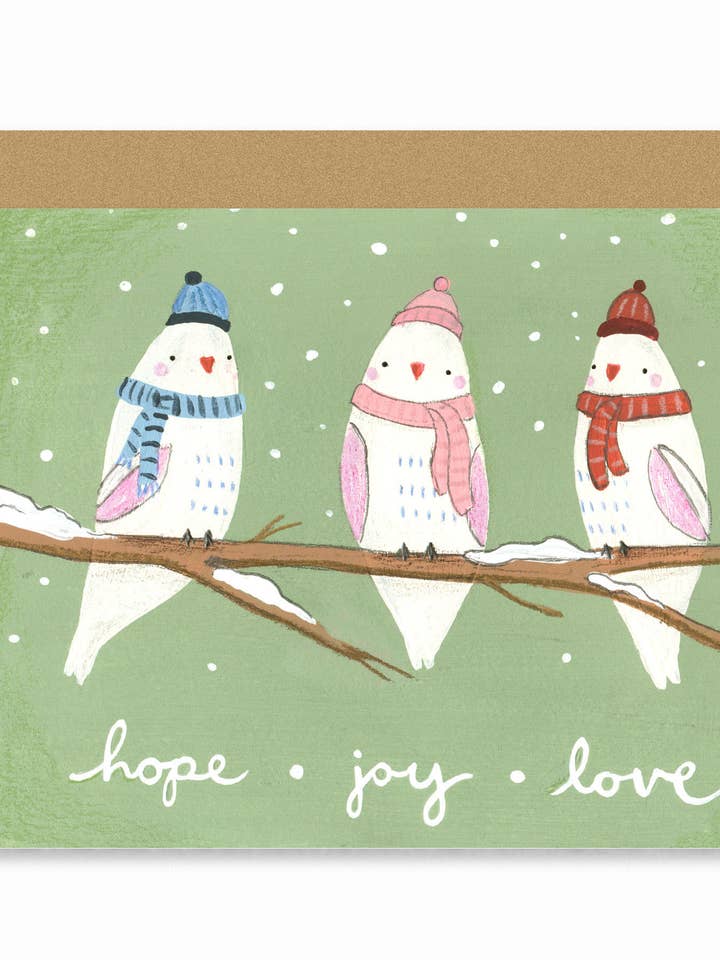 Hope Joy Love Card for wholesale by Lindsay Blevins Illustration