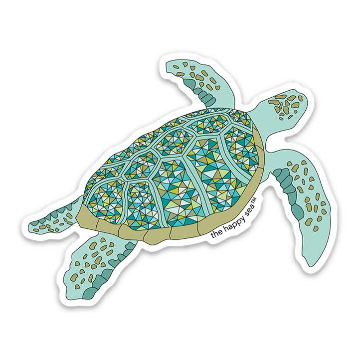 The Happy Sea - Wholesale Sticker - 3.5" Protect What You Love Turtle Vinyl Sticker