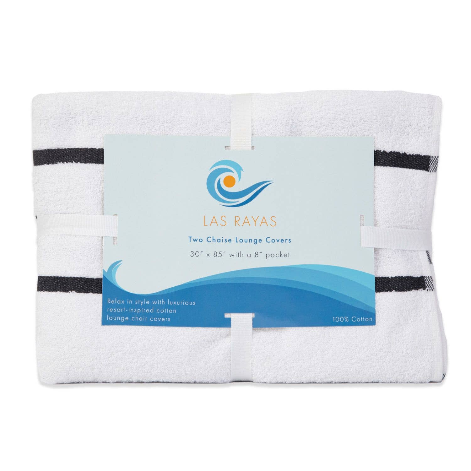 Arkwright Home - Wholesale Beach Towel - 2 Pack of Chaise Lounge Chair Towels, Fitted Pocket3