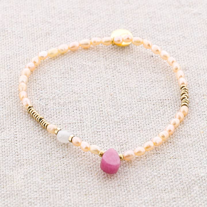 Elastisches Armband aus Stahl mit Zuchtperlen für den Großhandel von Sonata