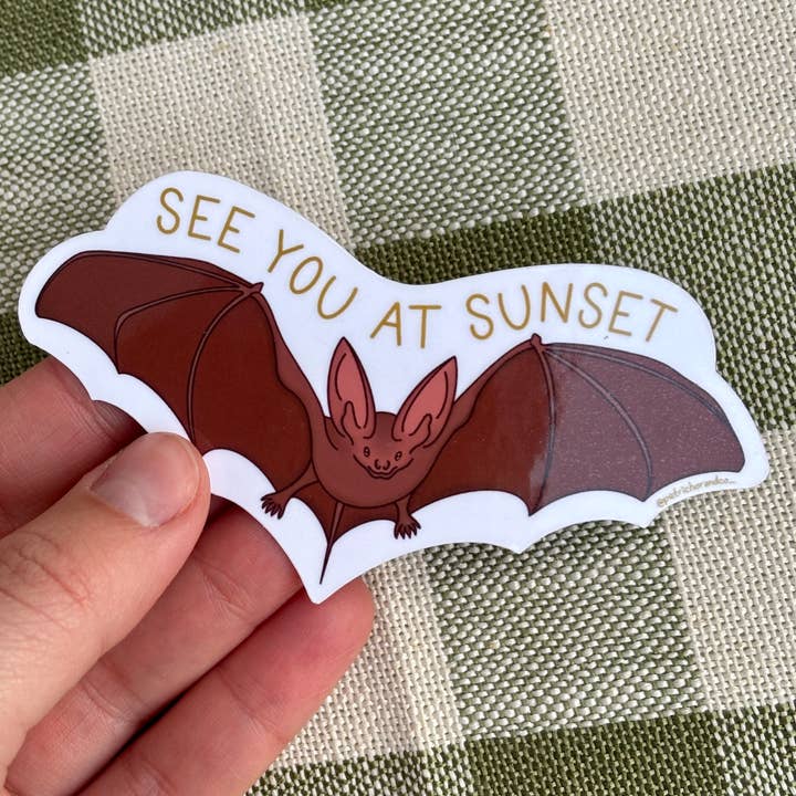Petrichor & Co. - Wholesale Sticker - See You at Sunset Bat Sticker – Austin Texas Wildlife1