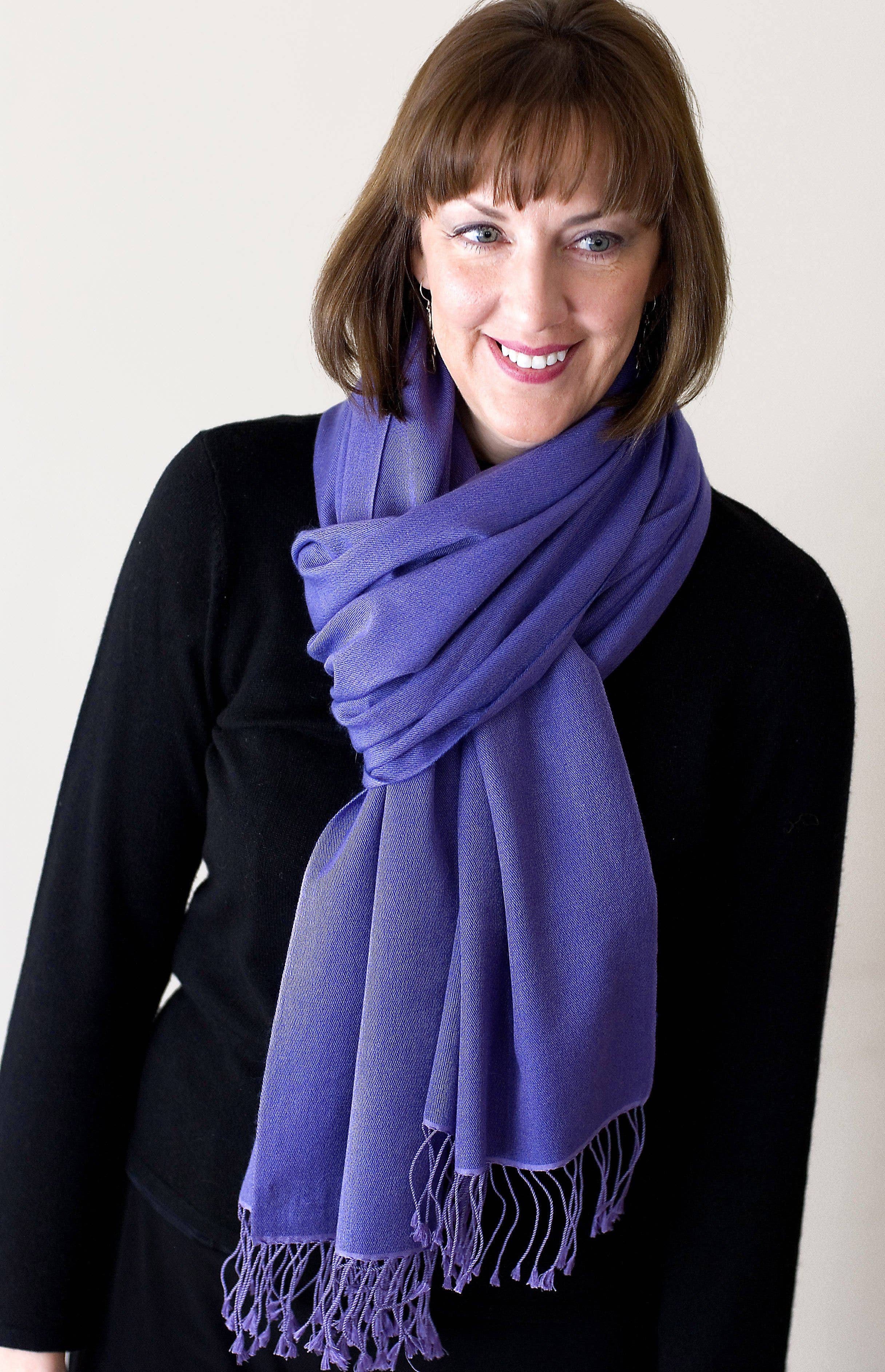 Didi Bahini Fair Trade - Wholesale Wrap - Women's - Large Solid Color Pashmina Shawl30