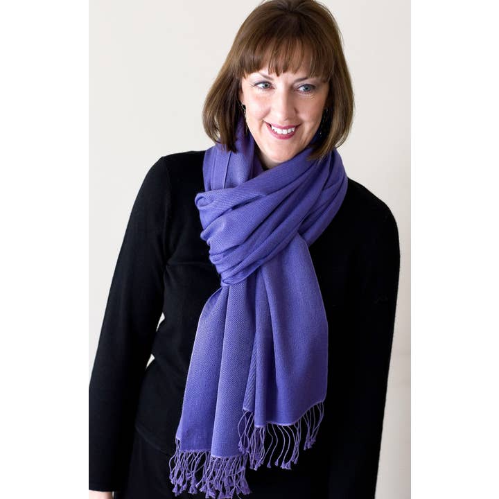 Didi Bahini Fair Trade - Wholesale Wrap - Women's - Large Solid Color Pashmina Shawl30