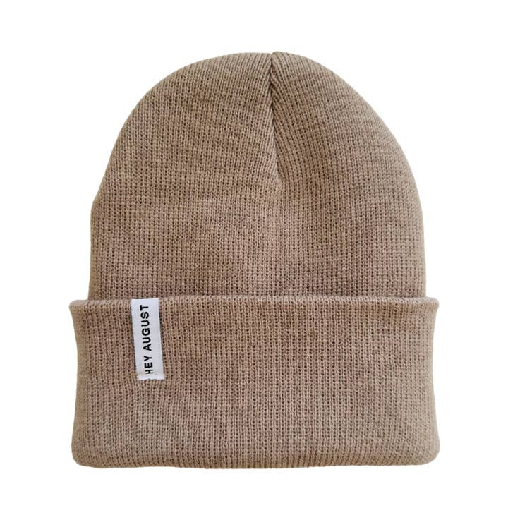 Gorro de lana con puños de punto en avena para venta al por mayor de HEY AUGUST CO