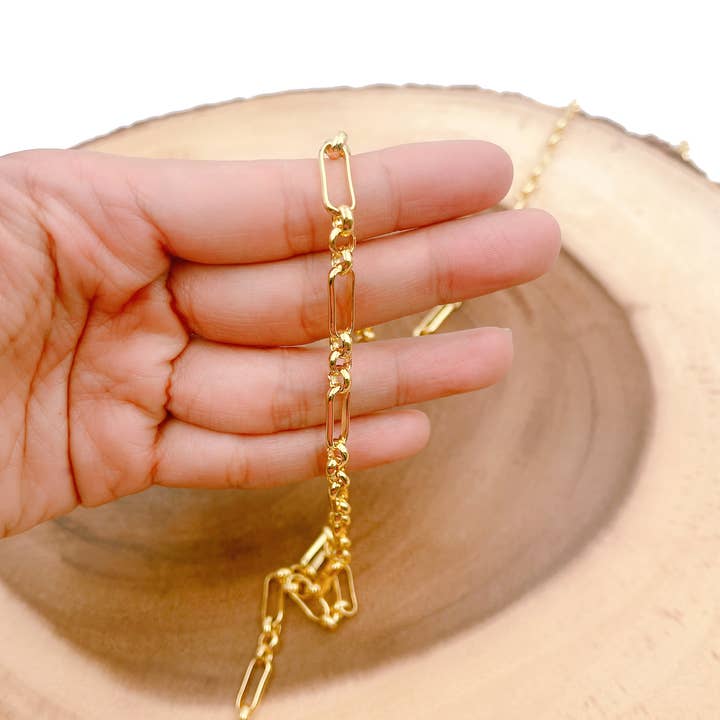 Rolo Cable Paperclip Chain by Foot, Elongate Chain, CH170 for wholesale by Beads Creation