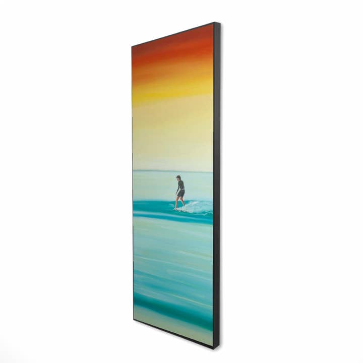 Coastal Blue Framed Canvas - a Surfer by Dawn | Home Decor for wholesale by BEGIN HOME DECOR