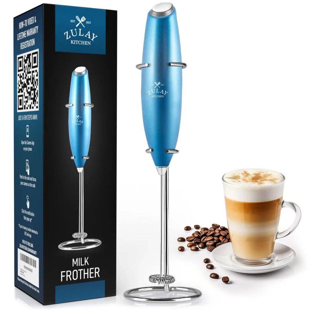 Zulay Kitchen - Wholesale Kitchen Tool/Gadget - Powerful Handheld Milk Frother with Stand8