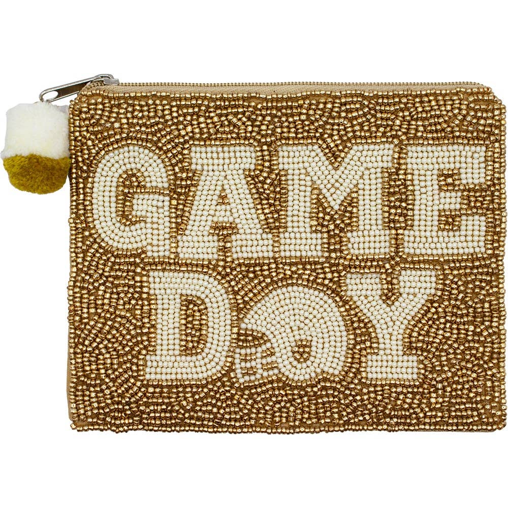 Pizzazz, Inc. - Wholesale Coin Purse - Women's - Gold Game Day Beaded Pouch0