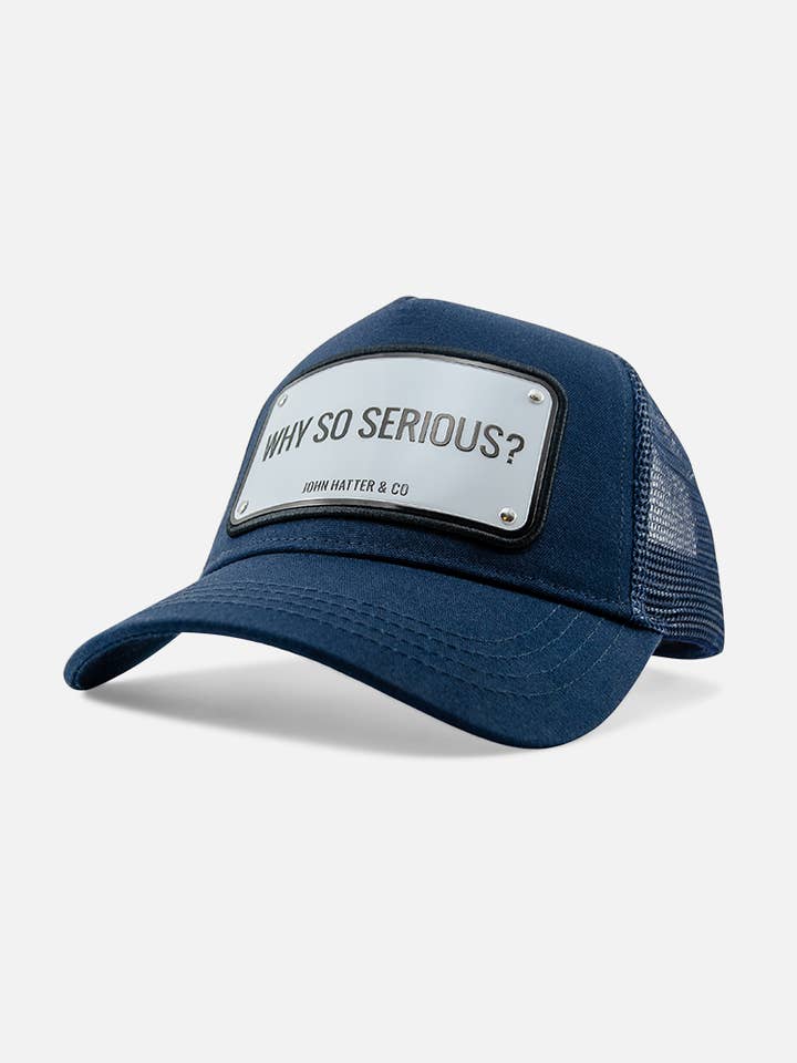 Pourquoi si sérieux ? bleu marine pour la vente par John Hatter & Co