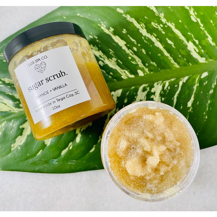 Orange Vanilla Sugar Scrub for wholesale by Lux Spa Co.