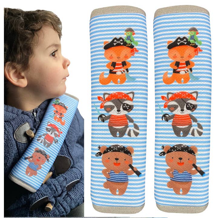 HECKBO - Wholesale Car Seat Cover - Kids & Baby - 1x/2x pirate animals children car seat belt pad belt protector