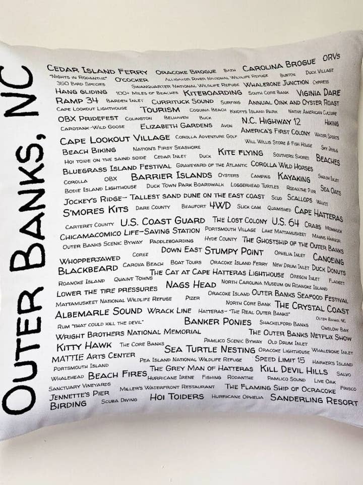 Outer Banks Pride Pillow Cover for wholesale by TownieSwag