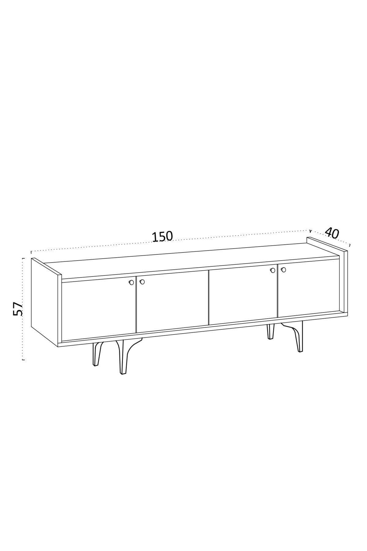 Multi Colored Decormet Atlas TV Stand Dec0043 White for wholesale on Faire2