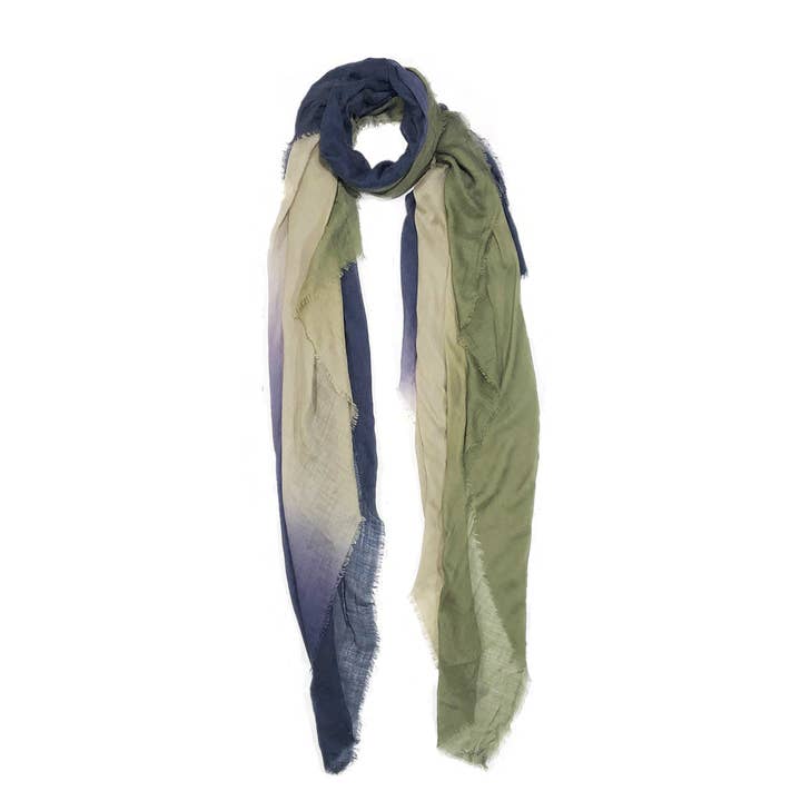 Blue Pacific - Wholesale Scarf - Women's - Vintage Dip Dye Scarf10