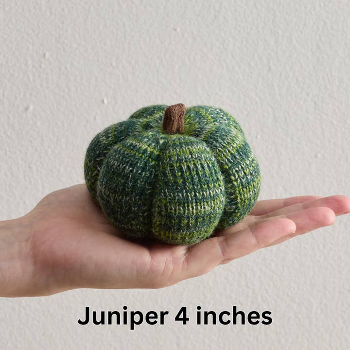 Your Heart's Content - Wholesale Decorative Tabletop Object - Cozy Pumpkins, Variegated Knit Yarn Colors, Handcrafted Gift18