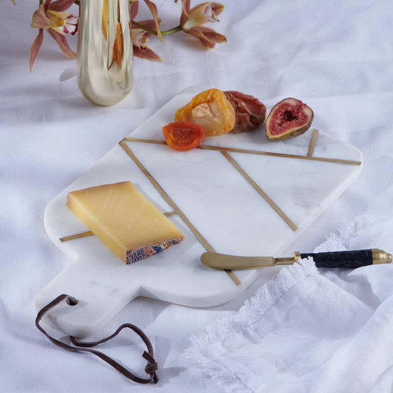 CLINQ - Wholesale Cheese Board - Marble Brass Cheese Board1