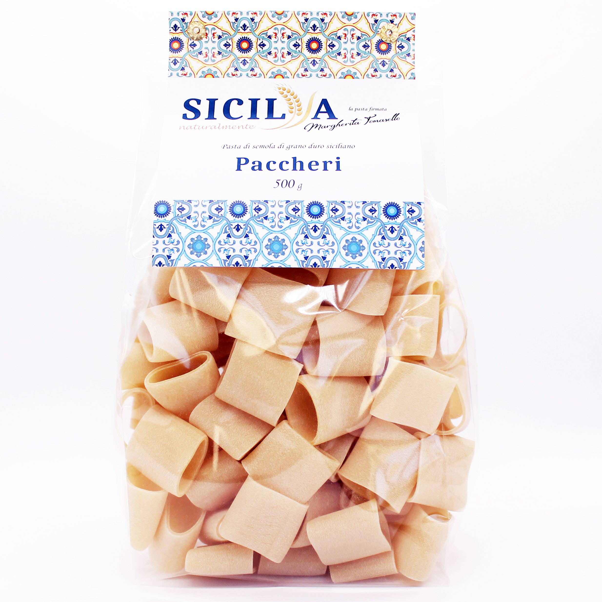 Sicilia naturalmente - Vente Pâtes - Pâtes Paccheri - Fabriqué en Italie (Sicile)2