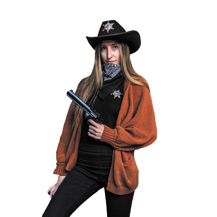 Party Pro - Wholesale Costume - Unisex - LUXURY BLACK SHERIFF HAT1