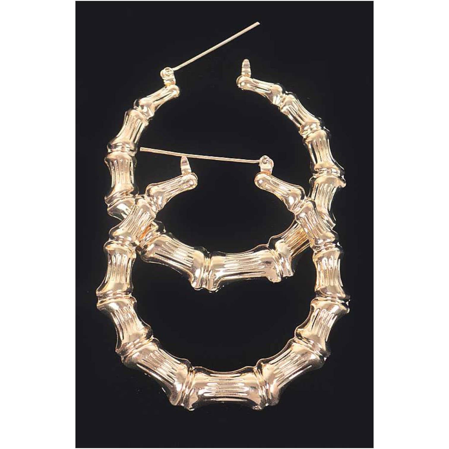 Gold 60MM ikonische Creolen aus Bambus für den Großhandel auf Faire1