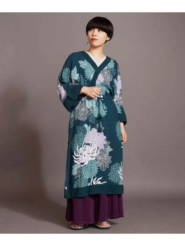 Ametsuchi by Amina Collection - Wholesale Dress - Women's - KIKU-MON KIMONO Dress