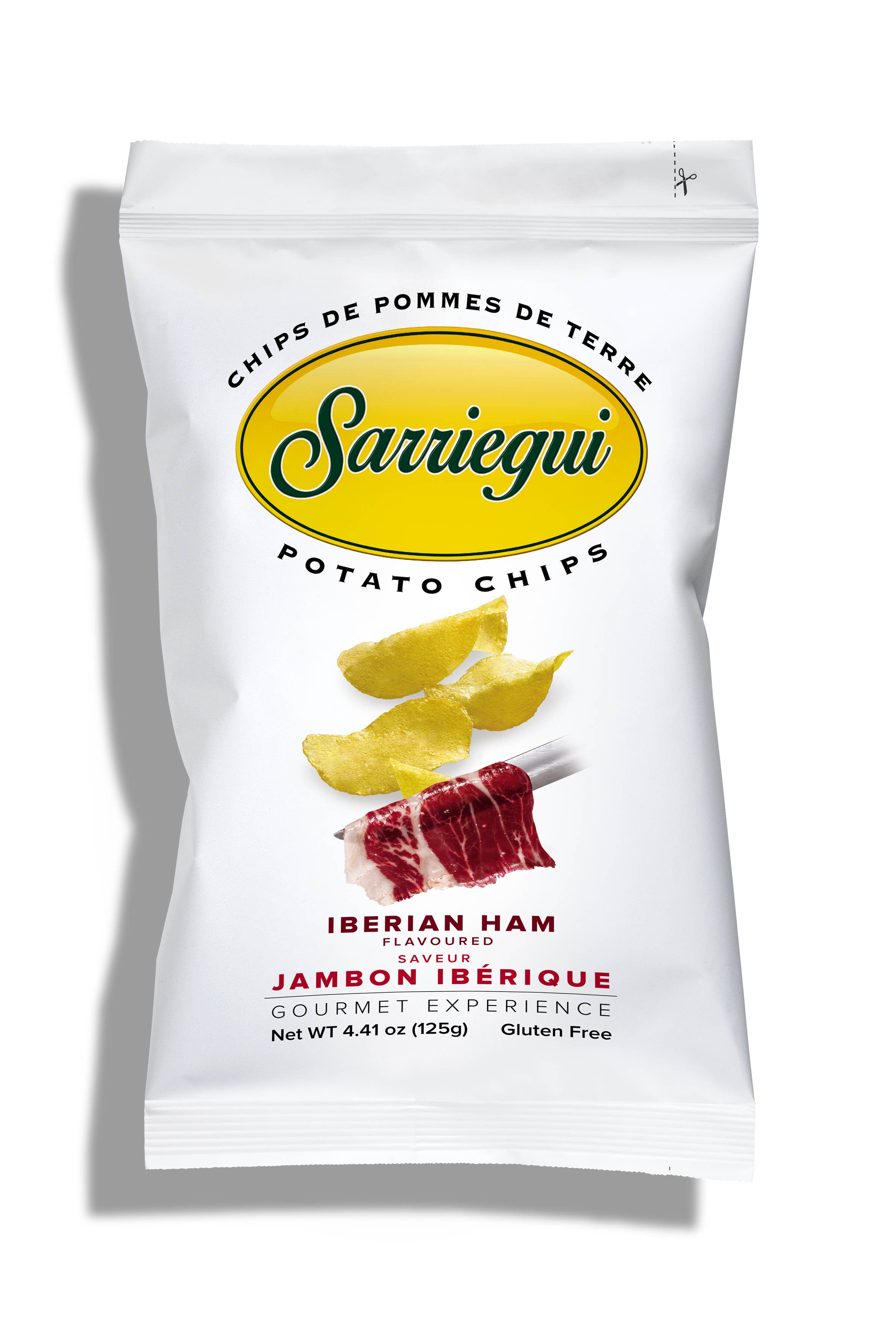 Chips Sarriegui – Engroshandel Chips – IBERISK SKINKE-SMAG KARTOFFELCHIPS 125 g