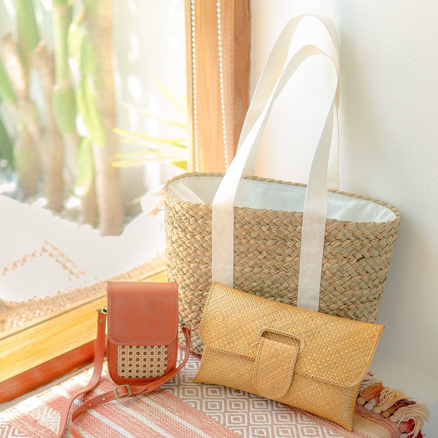 Kayu&Co. - Vente Tote bag – femme - Sac Isla – Cabas de marché tissé à la main en jacinthe d'eau4