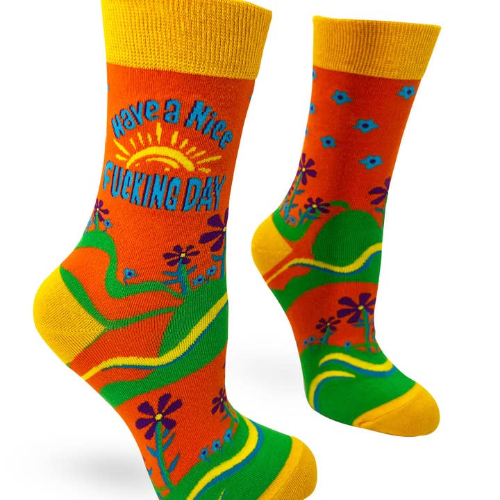 Have a Nice F**king Day Sassy Ladies' Novelty Crew Socks and other Purchase Wholesale nice day. Free Returns & Net 60 Terms on Faire trending on Faire.