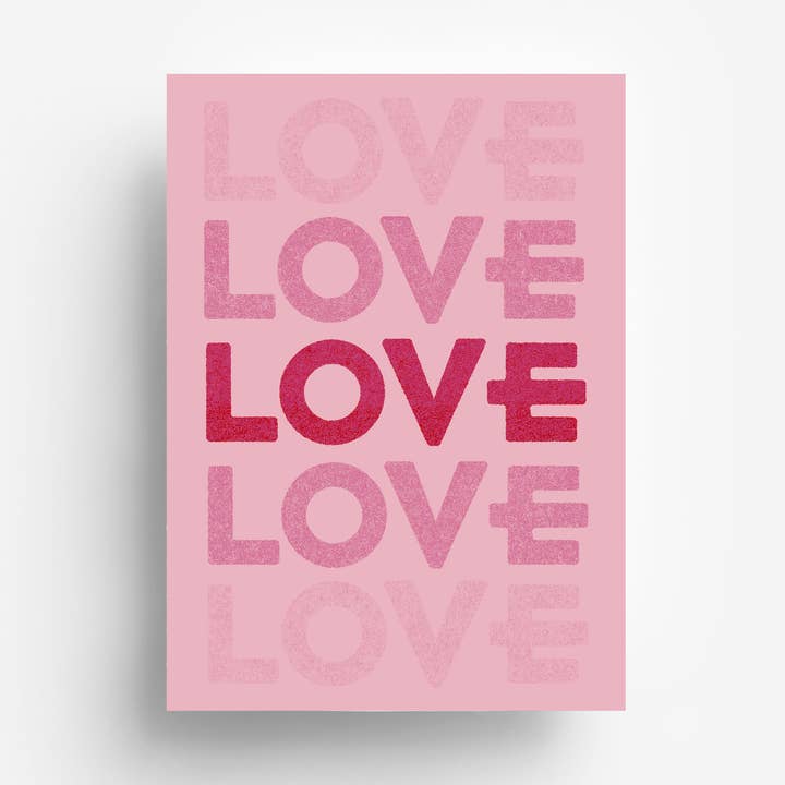 Love Type Postcard DIN A6 for wholesale by jungwiealt