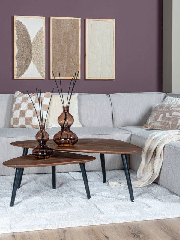 Home67 - Wholesale Coffee Table - Jamal Coffee Table — Espresso Mango Wood — Set of 23