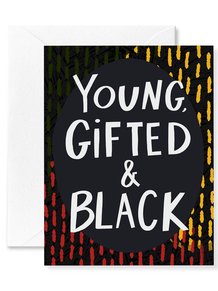 Carte jeune douée et noire pour la vente par Announce Divinely