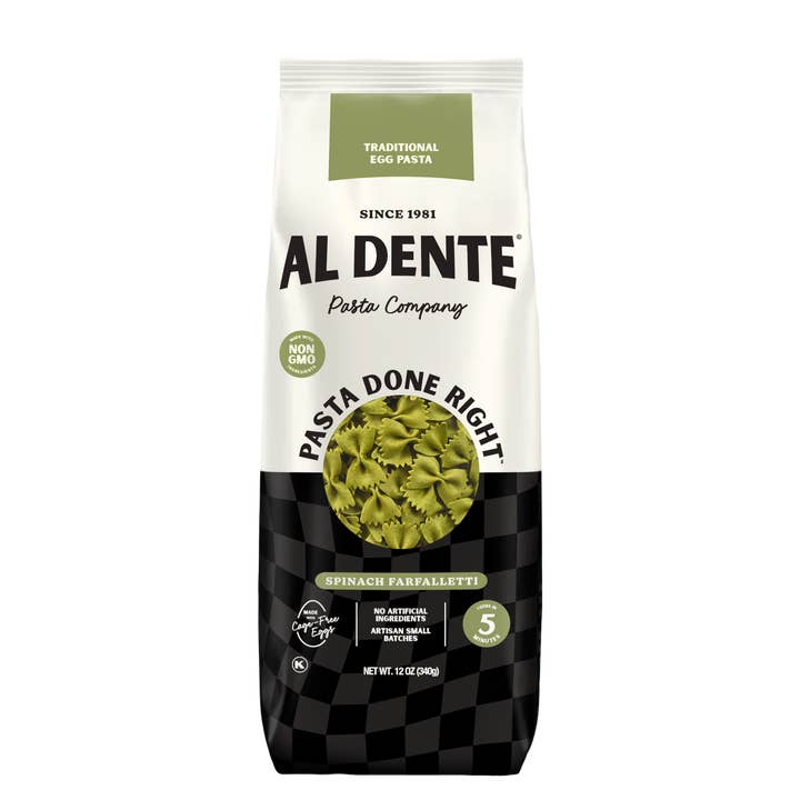 Spinach Farfalletti for wholesale by Al Dente Pasta