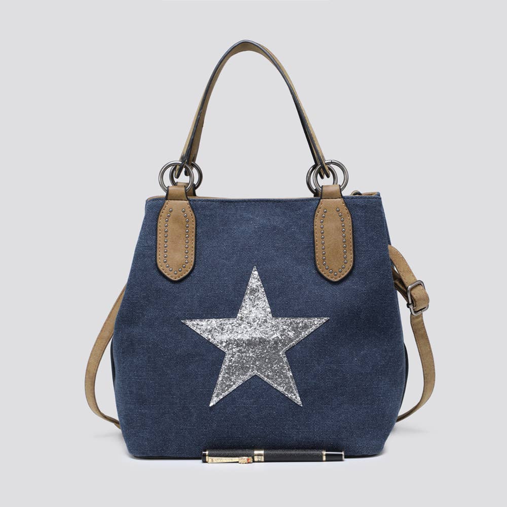 House of Milano – wholesale Tote bag – Women's – JNY2290S2526 Canvas Star Tote Bag12