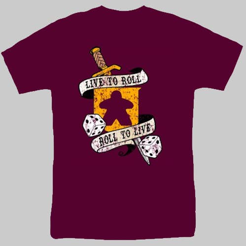 Camiseta "Rola para Viver, Vive para Rolar" por atacado de Pegasus Publishing