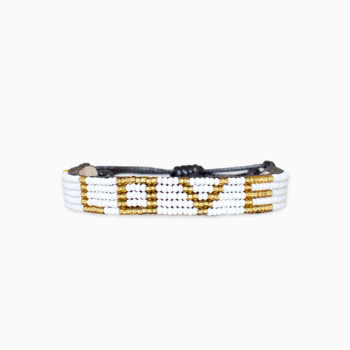 LOVE Bracelet - White/Gold for wholesale by Ubuntu Life