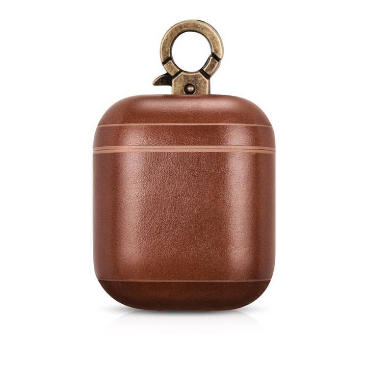 CairPods – Großhandel Airpod-/Ohrhörer-Etui – Herren – Vintage Premium AirPods Lederhülle - Braun4