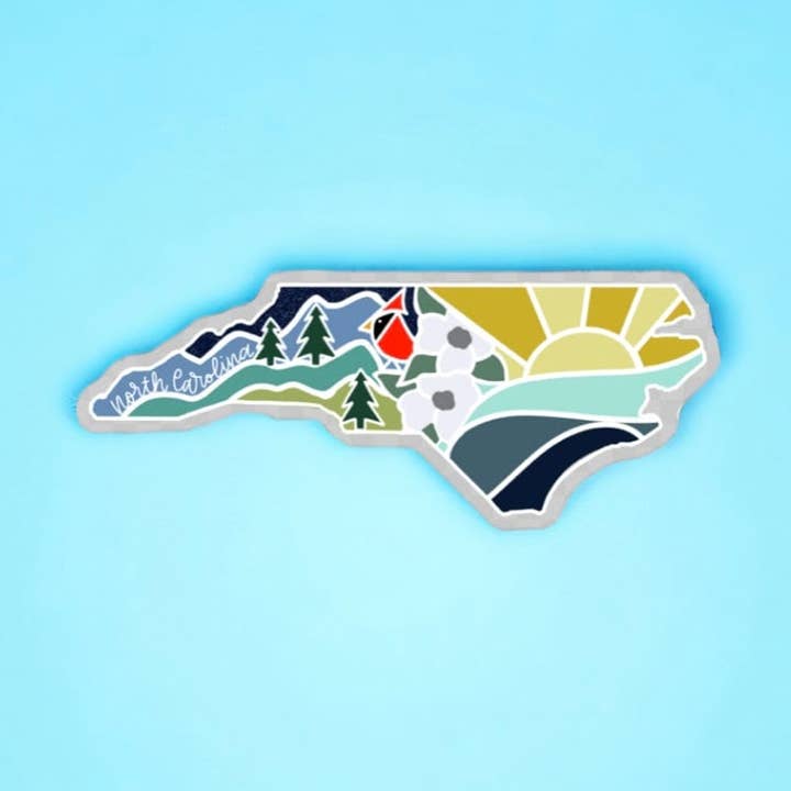 North Carolina Waterproof Stickers for Laptops & Mugs for wholesale by Positively North Carolina