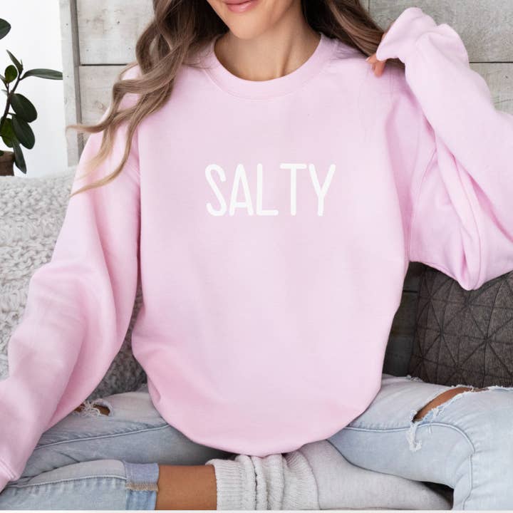Hunter Kouture - Vendita all'ingrosso Felpa stampata - Donna - Felpa Salty Crew, Maglione Salty Unisex Rosa Vacanza0
