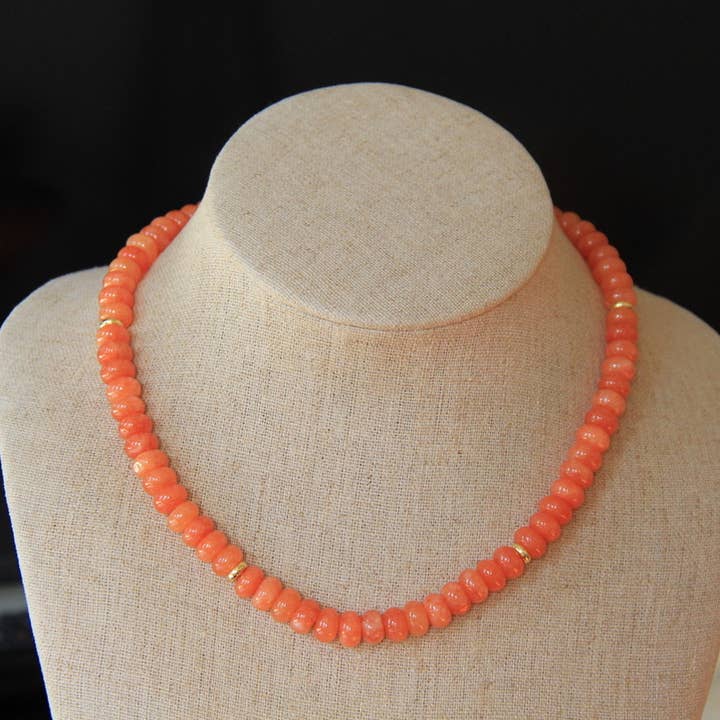 Wear Loulu - Wholesale Pendant/Charm Necklace - Spritz! Necklace in Aperol1