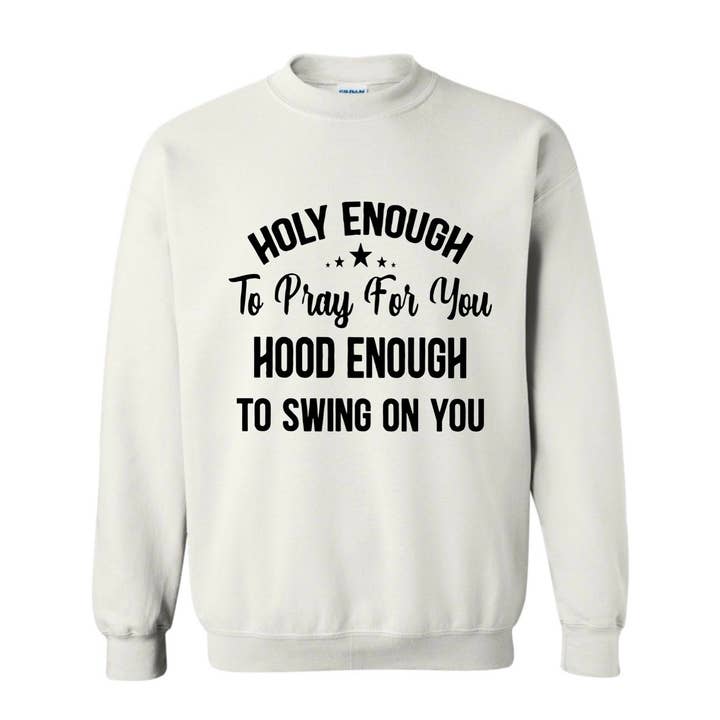 Heilige Genoeg Crewneck voor wholesale door Let's Go Boho Boutique