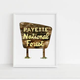 Payette National Forest Tirage pour la vente par Jennie Kilcup Watercolors