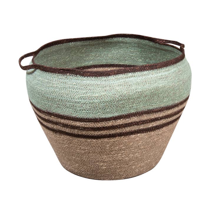 Now's Home – Großhandel Korb – SELADON-KORB AUS HANDGEWEBTEM SEEGRAS, 40 X 40 CM, CHOBIE0