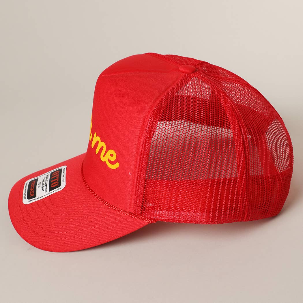 Fashion City – Engroshandel Trucker hat - Unisex – Øl Mig Tekst Printet Mesh Ryg Skum Trucker Kasket23