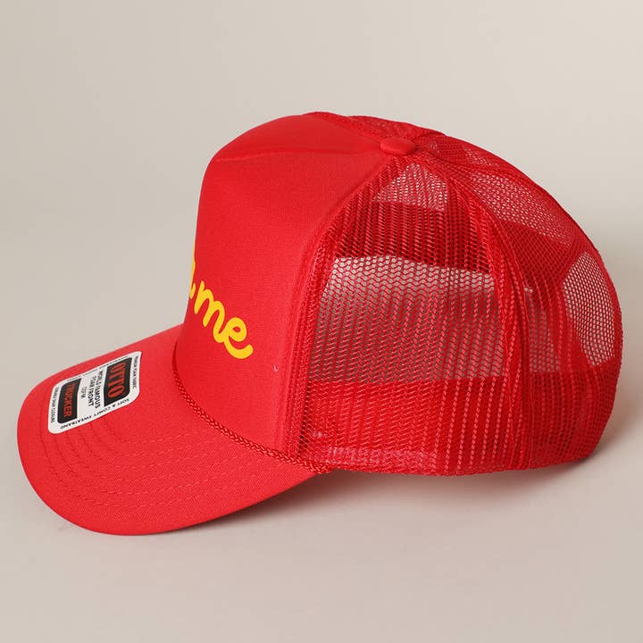 Fashion City – Engroshandel Trucker hat - Unisex – Øl Mig Tekst Printet Mesh Ryg Skum Trucker Kasket23