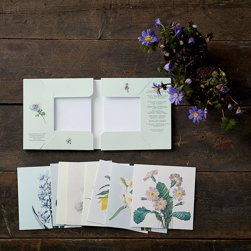 Koustrupco - Wholesale Stationery/Notecard Set - Blooming spring square cards- 8 cards with envelopes2