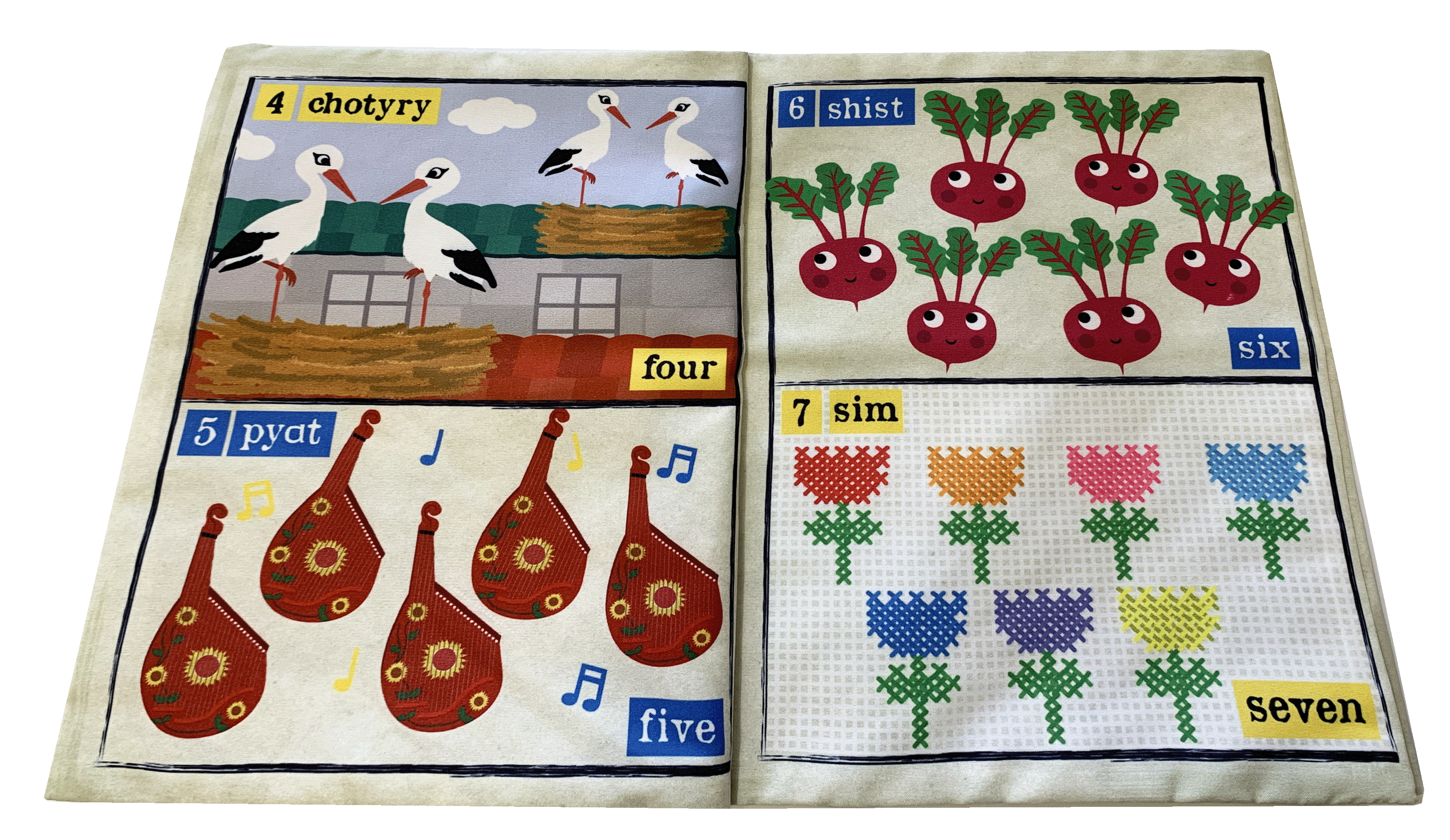 Jo & Nic's Crinkly Cloth Books - Wholesale Baby & Toddler Book (0-2) - Nursery Times Crinkly Newspaper-Count to 10 in Ukrainian1