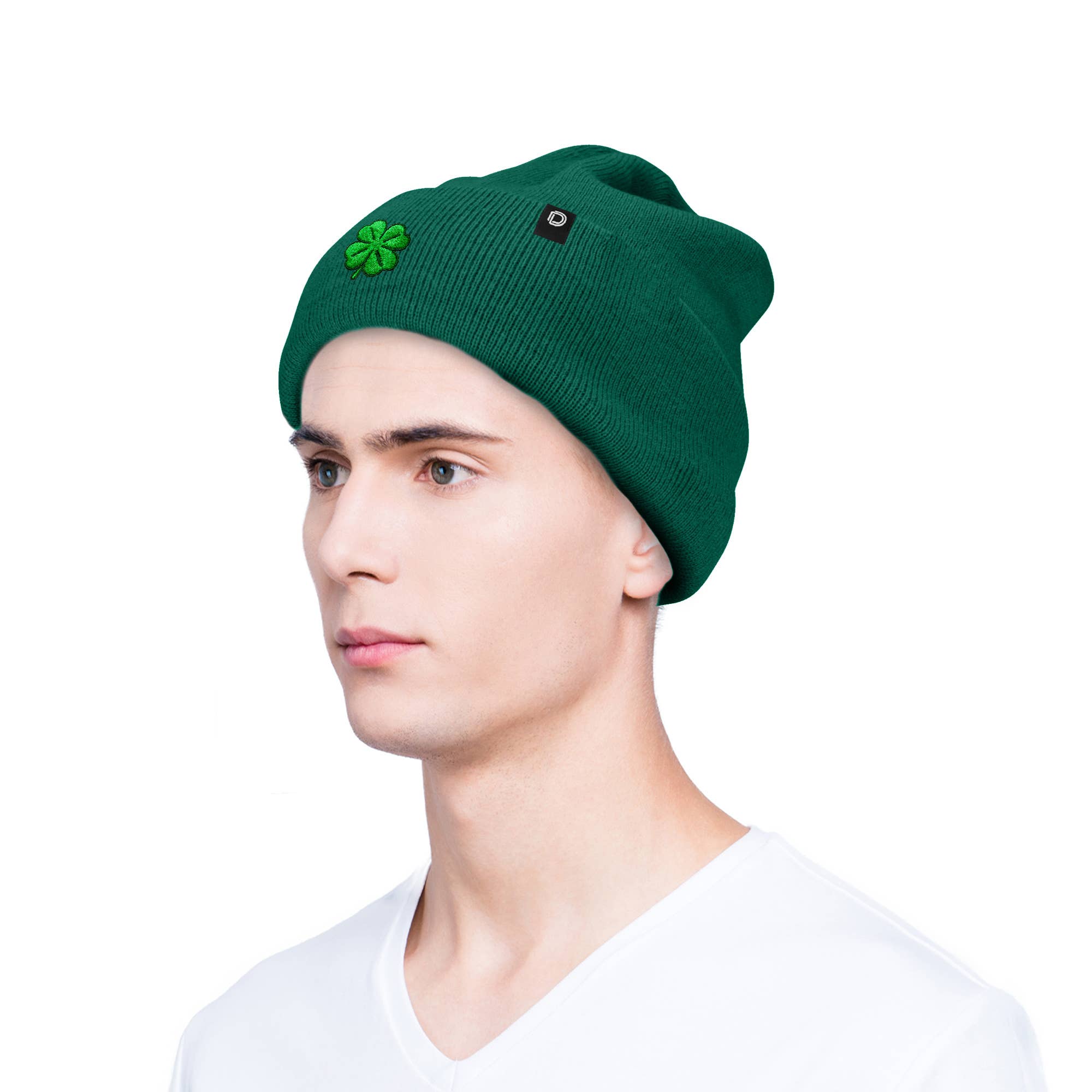 Dalix - Wholesale Beanie - Women's - Dalix Embroidered Clover Beanie Cap Cuffed Knit Hat Women5