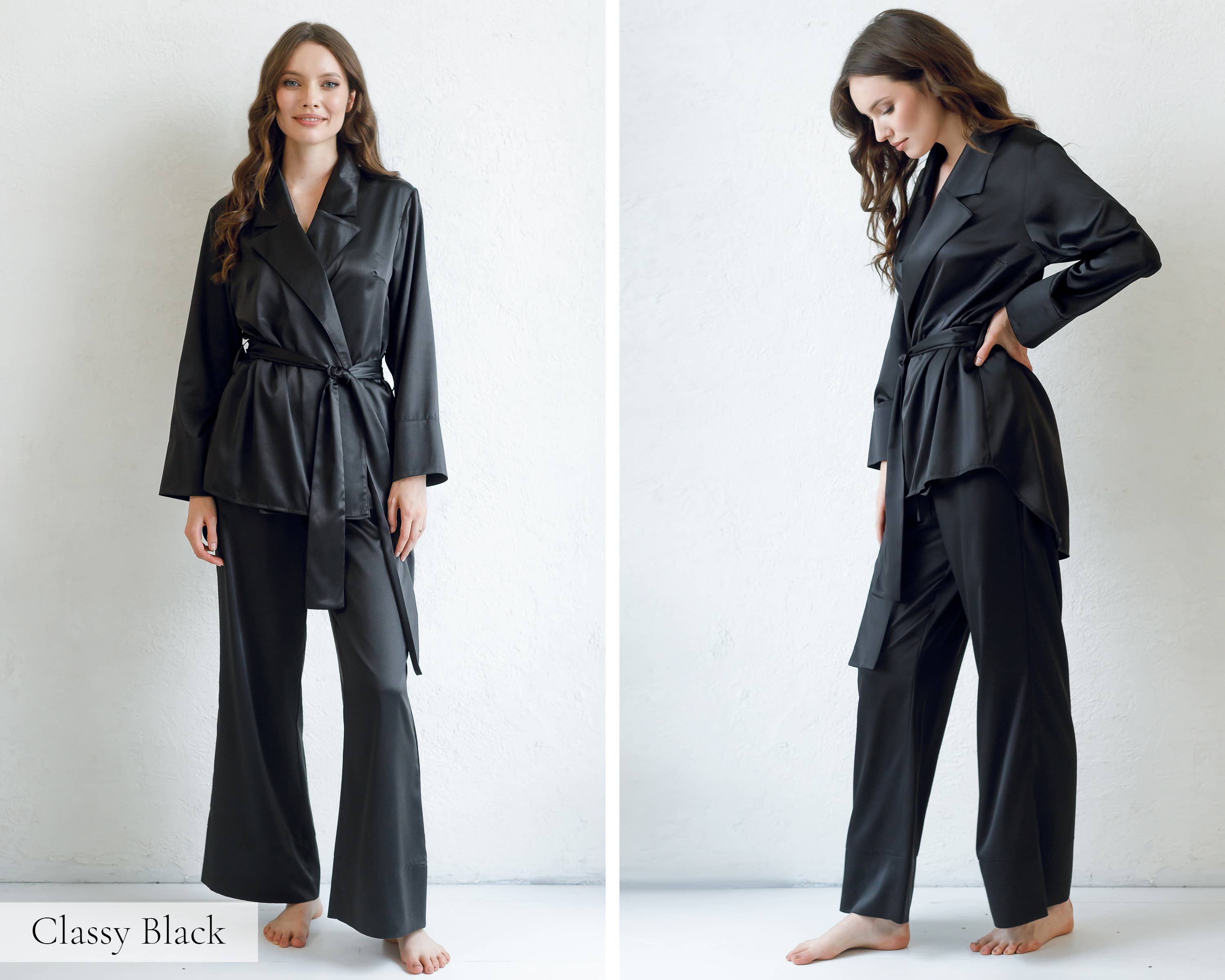 IDENTITY LINGERIE – Großhandel Schlafanzug-Set – Damen – Pyjama aus Seidensatin für Damen Nachtwäsche Nachtwäsche Pyjama-Set0