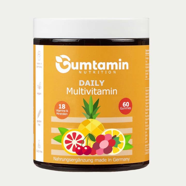 Caramelle gommose multivitaminiche giornaliere per la vendita all'ingrosso da parte di Gumtamin Nutrition